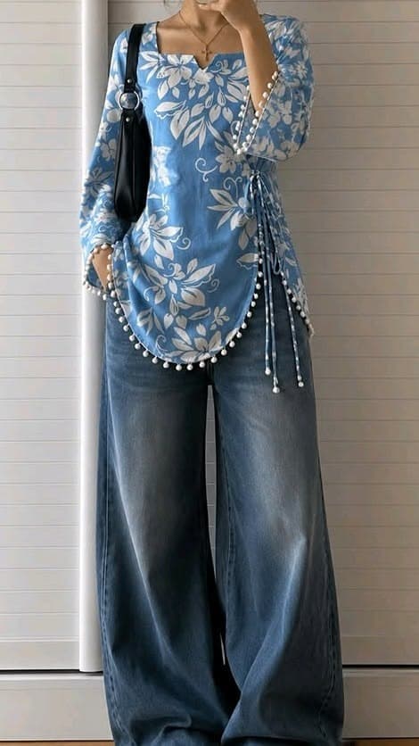 Kaira Sage Floral Kurti