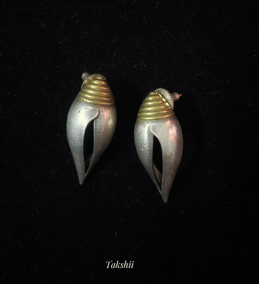 Sankha - Designer Silver Lookalike Earrings